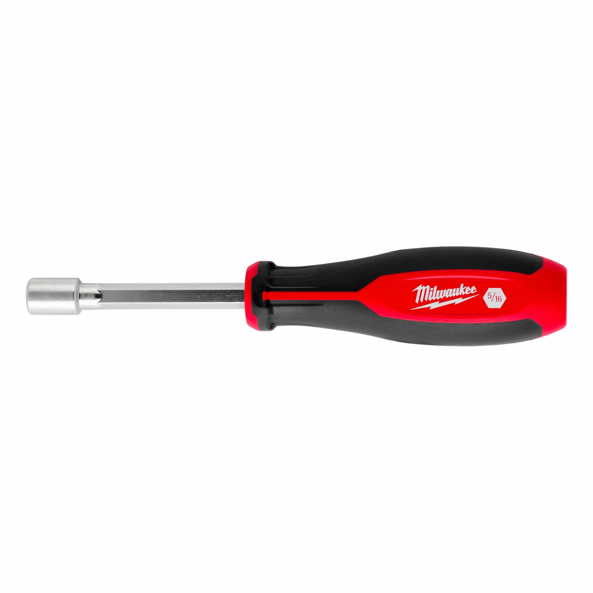 NUT DRIVER, 5/16 IN TIP, CHROME-PLATED FINISH, 7 1/5 IN L, HOLLOWCORE