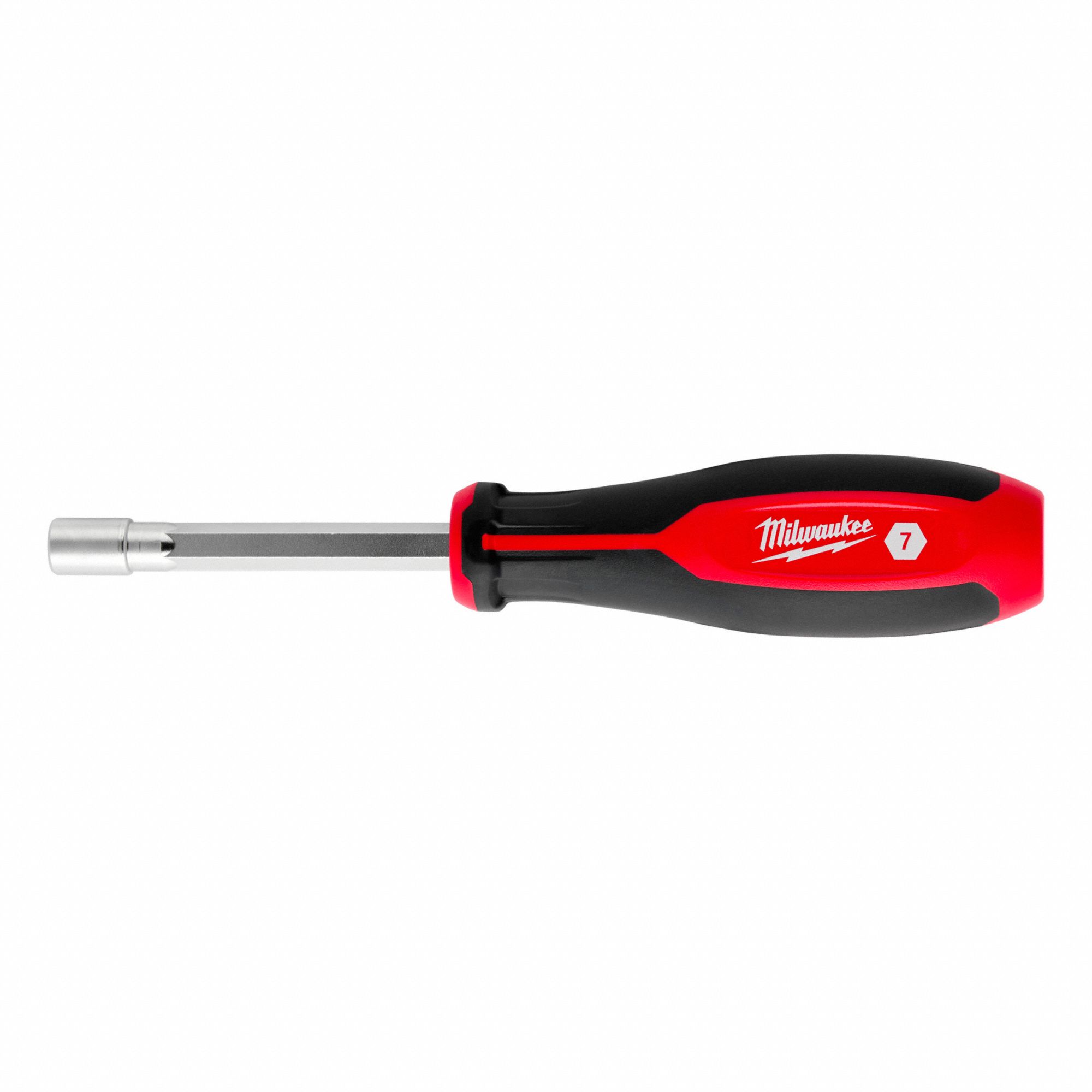 NUT DRIVER, 7 MM TIP, CHROME-PLATED FINISH, 7 1/5 IN L, HOLLOWCORE