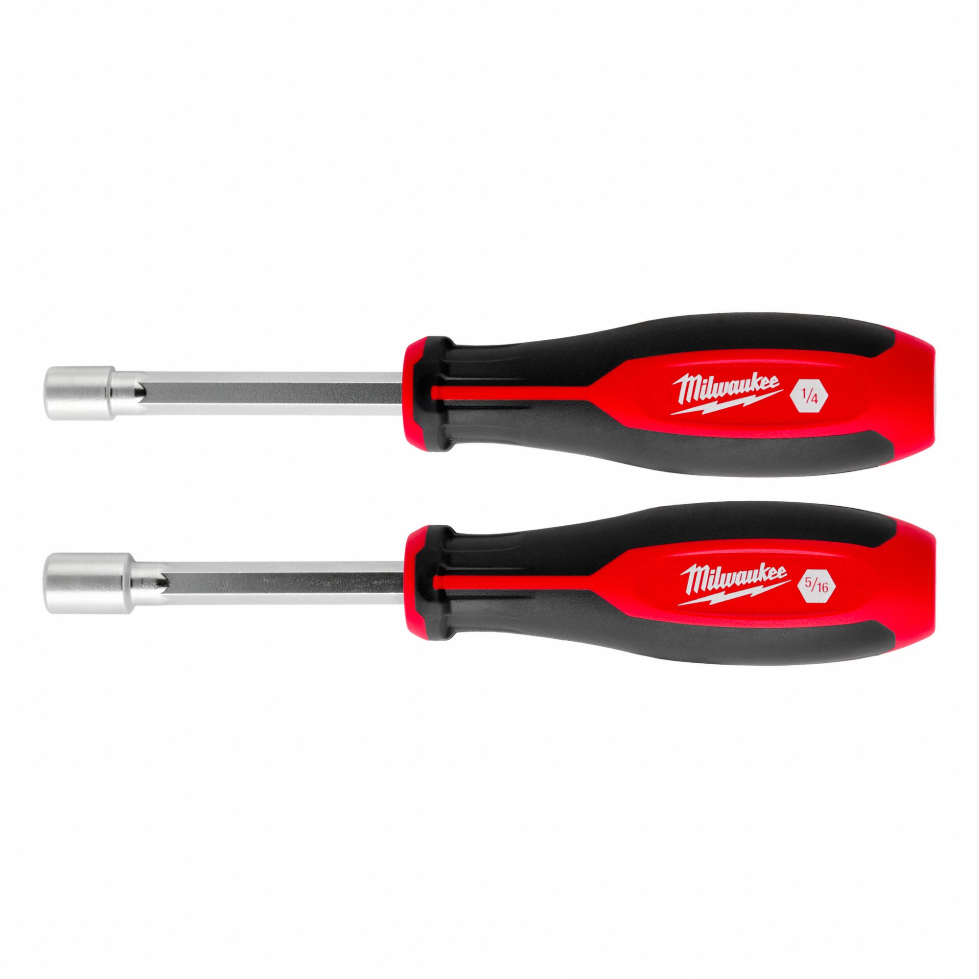 NUT DRIVER SET, ¼ IN, 5/16 IN TIP, CHROME-PLATED FINISH, 3 15/16 IN L, ROBERTSON