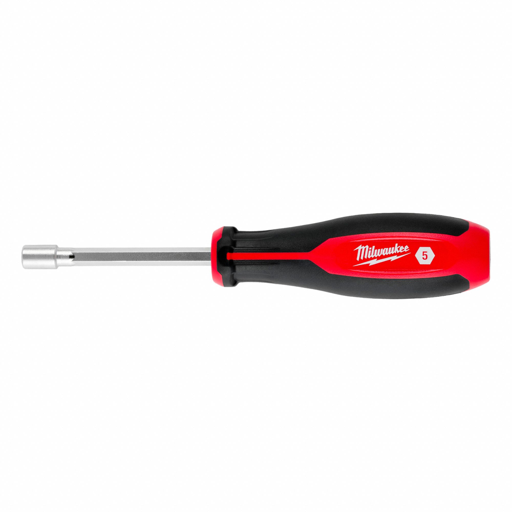 NUT DRIVER, 5 MM TIP, CHROME-PLATED FINISH, 7 1/5 IN L, HOLLOWCORE