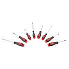 SCREWDRIVER SET, 8 PIECE, SLOTTED, PHILLIPS, HEX SHANK, 13 63/64 IN OVERALL L,