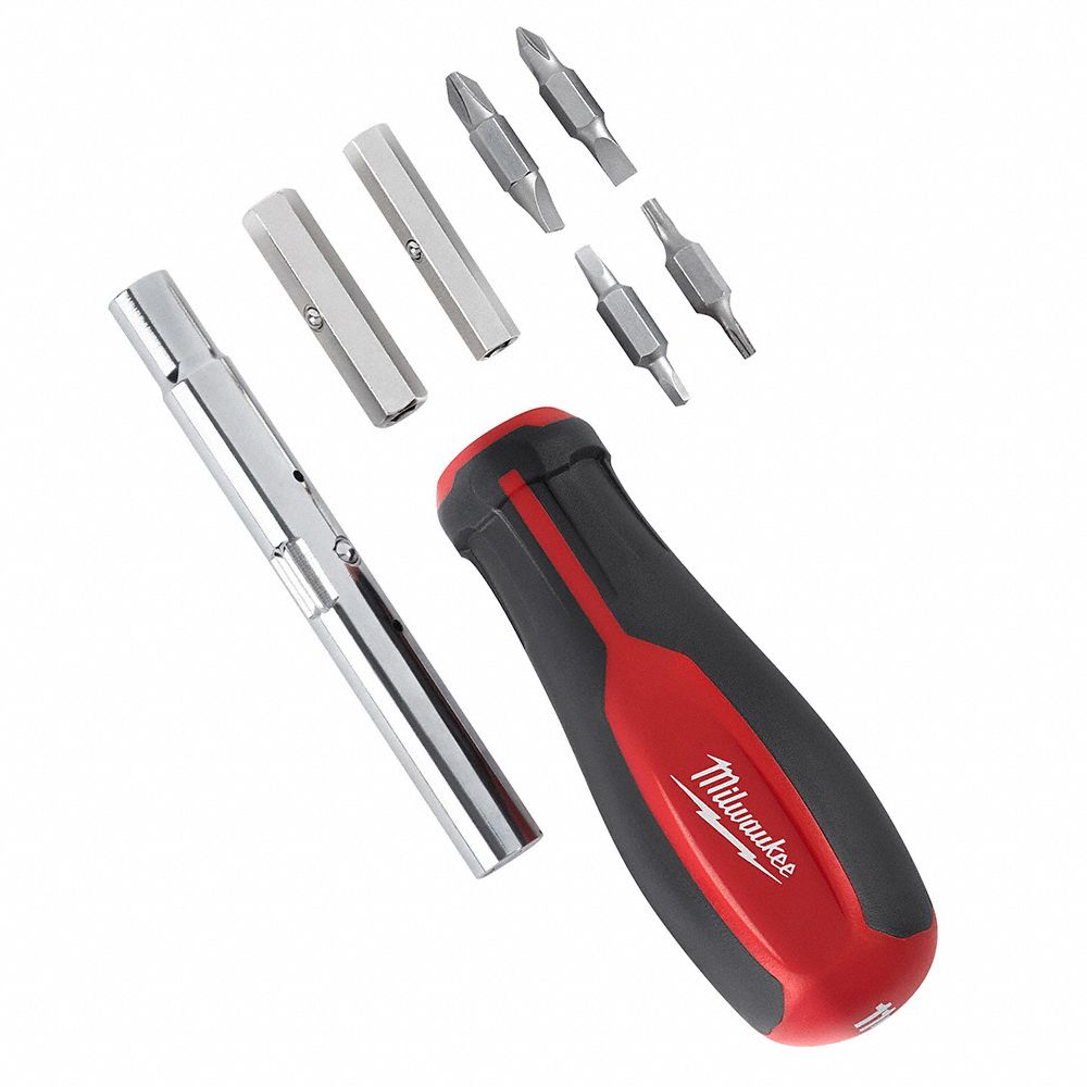 SCREWDRIVER SET, CUSHION GRIP, FORGED SHANK, INCLUDES PHILLIPS/SLOTTED