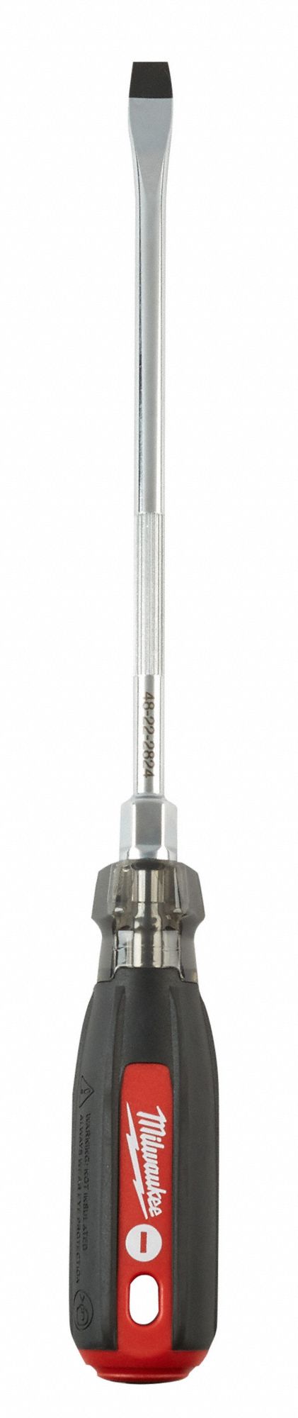 MILWAUKEE SLOTTED SCREWDRIVER, 3/8 IN TIP, CUSHION