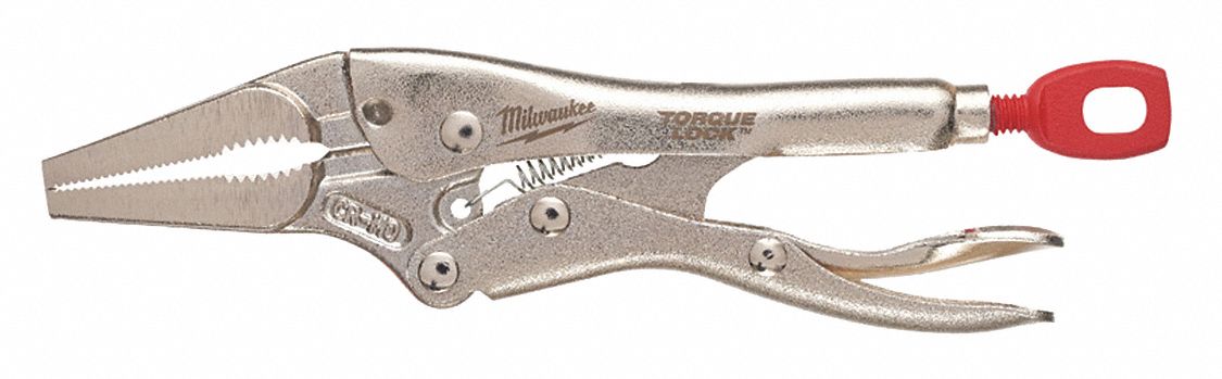 LOCKING PLIER, CURVED, LEVER, 1 1/2 IN MAX JAW OPENING, 4 IN OVERALL L, 1 1/2 IN JAW L
