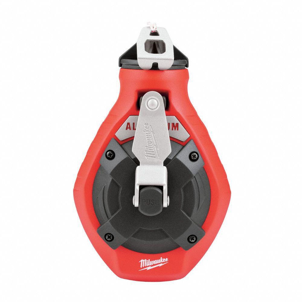 CHALK LINE REEL,3 OZ, RED, 100 FT, STAINLESS STEEL/ALUMINUM/METAL