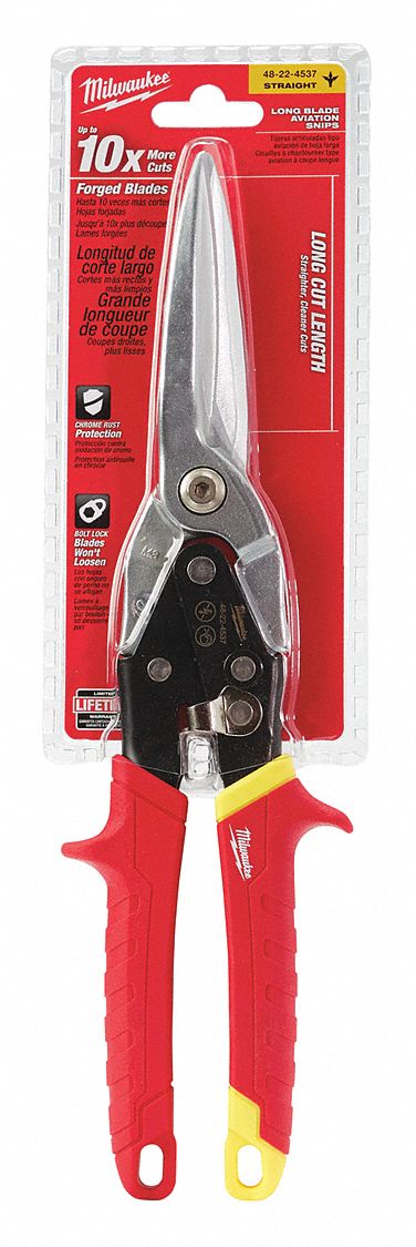 OFFSET SNIP,STEEL,STRAIGHT,11-1/2" L