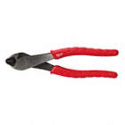 DIAGONAL CUTTING PLIERS, SIDE CUTTING, ANGLE HEAD, OVERALL 8 IN L, JAW 1 7/8 IN L, RUBBER