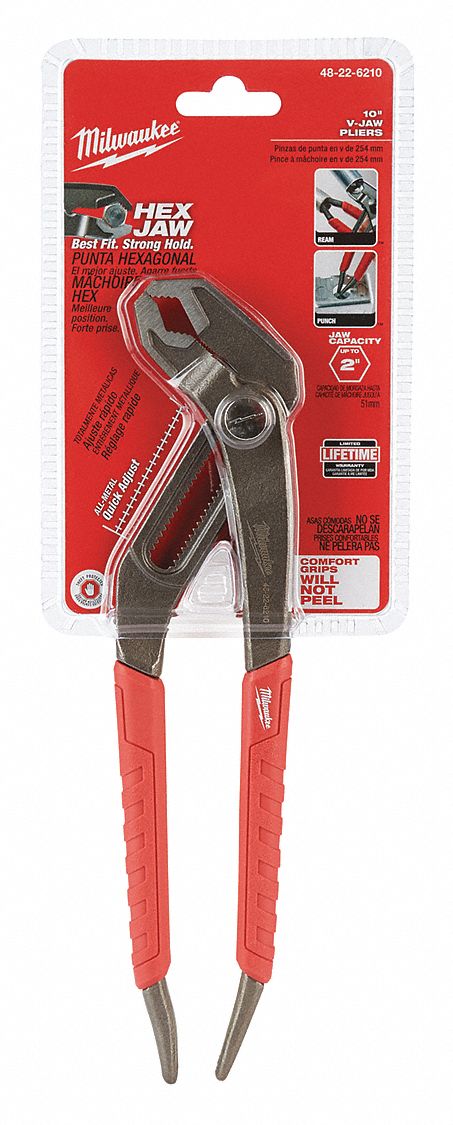 TONGUE AND GROOVE PLIER,V-JAW,10