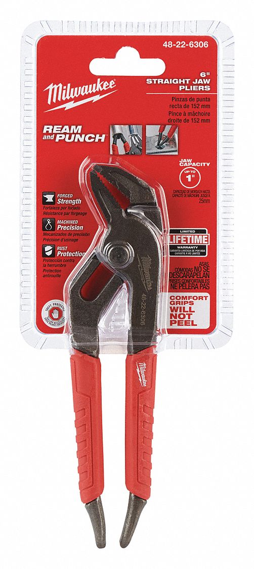 TONGUE AND GROOVE PLIER,STRAIGHT JAW,6