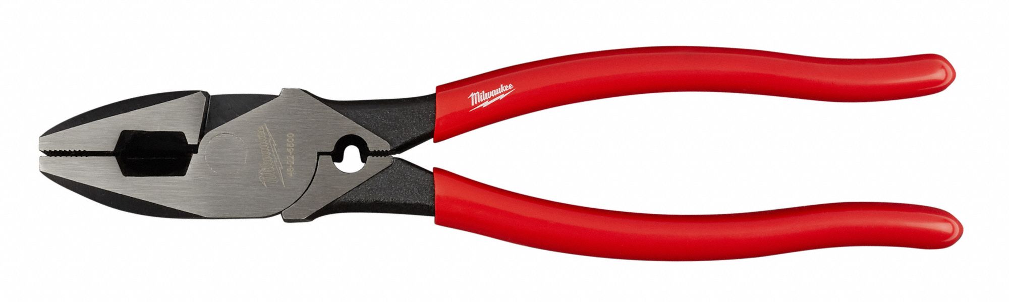 LINEMAN'S PLIERS, HIGH LEVERAGE, FISH TAPE, OVERALL 9 IN L, JAW 1 7/16 IN L, RUBBER