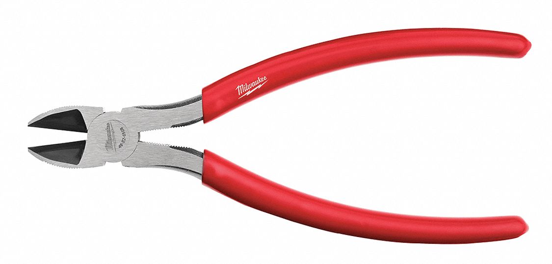 DIAGONAL CUTTERS, STANDARD, STRAIGHT, 1 IN JAW L, 3/8 IN JAW W, 8 IN OVERALL L