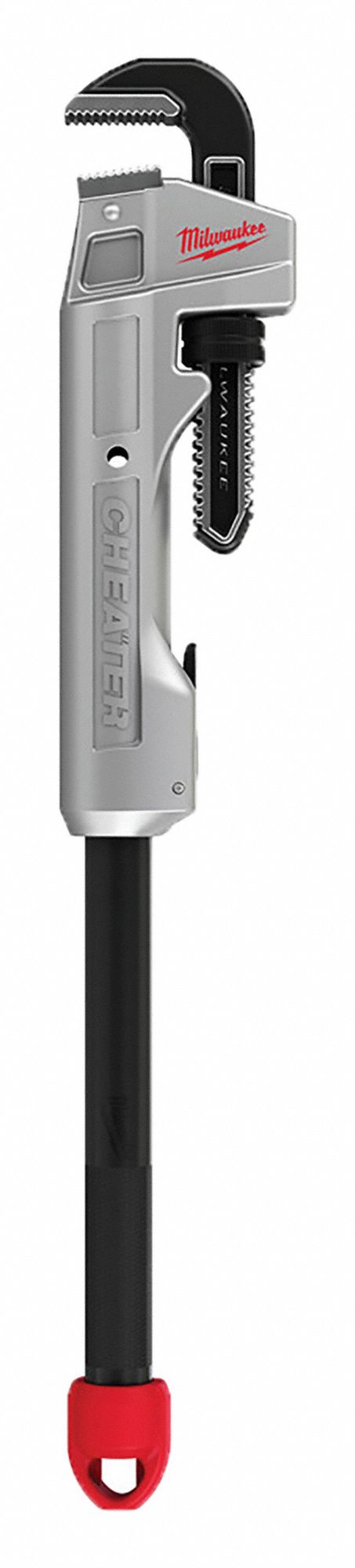 PIPE WRENCH, ALUMINUM, 2 1/2 IN JAW CAPACITY, SERRATED, 10 IN/18 IN/24 IN OVERALL L