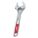 ADJUSTABLE WRENCH, ALLOY STEEL, CHROME, 8 IN OVERALL L, 1 1/8 IN JAW CAPACITY