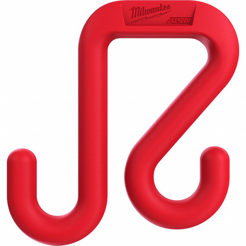 BUCKET HOOK,RED,IMPACT RESISTANT POLYMER