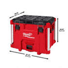 TOOL BOX,PLASTIC,15 1/2X16 29/32 IN,RED
