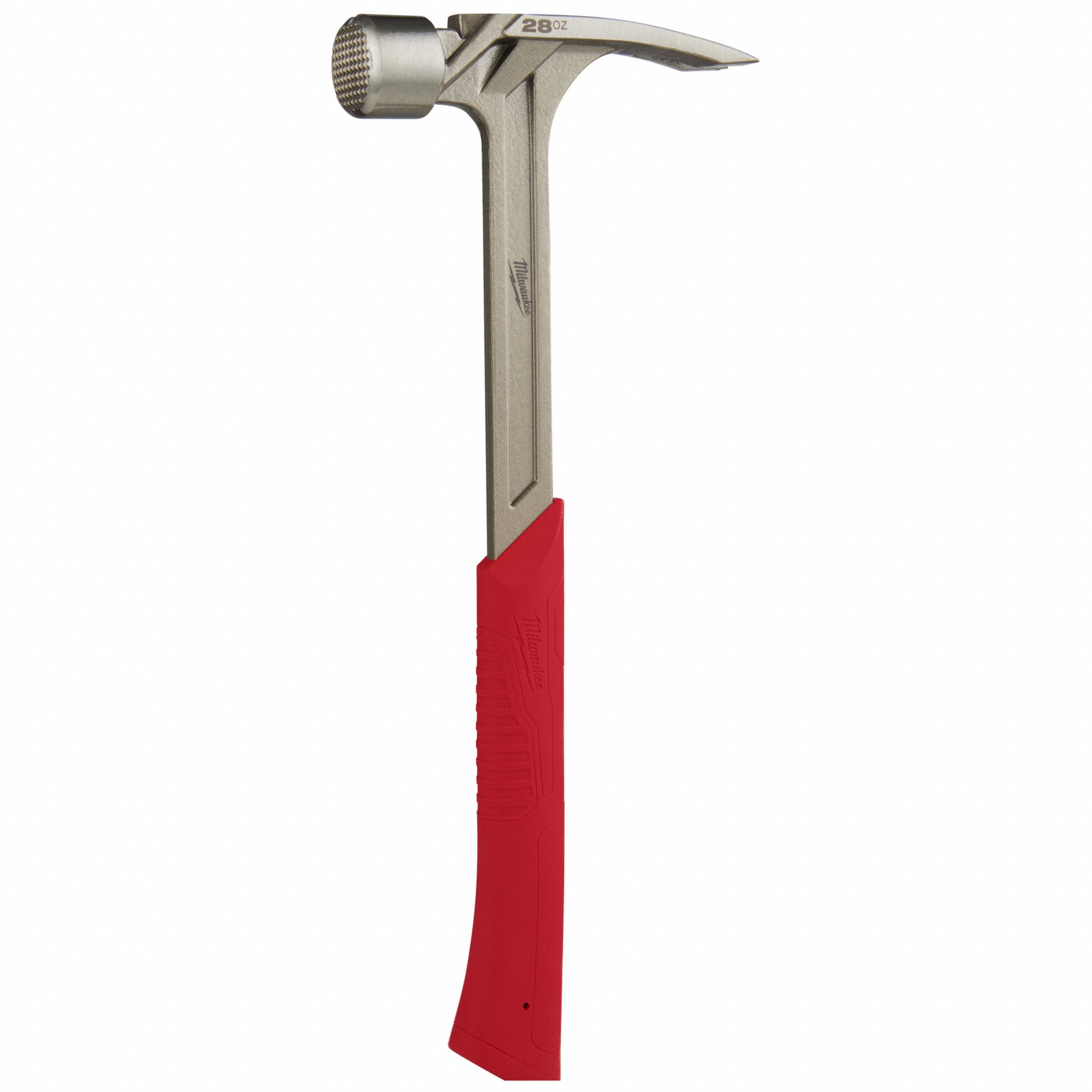HAMMER, 6 49/64 IN METAL, RUBBER HANDLE, SHOCKSHIELD GRIP, 16 13/64 IN L, 28 OZ WEIGHT