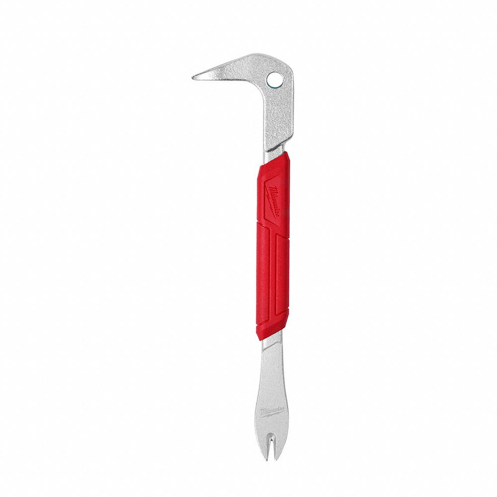 NAIL PULLER W WEAR-RESISTANT GRIP, 8 1/2 X 2 IN