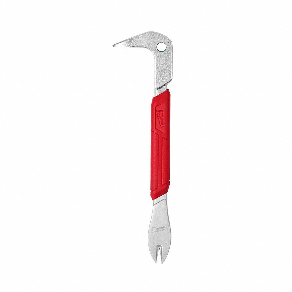 NAIL PULLER W WEAR-RESISTANT GRIP, 10 X 2 1/2 IN