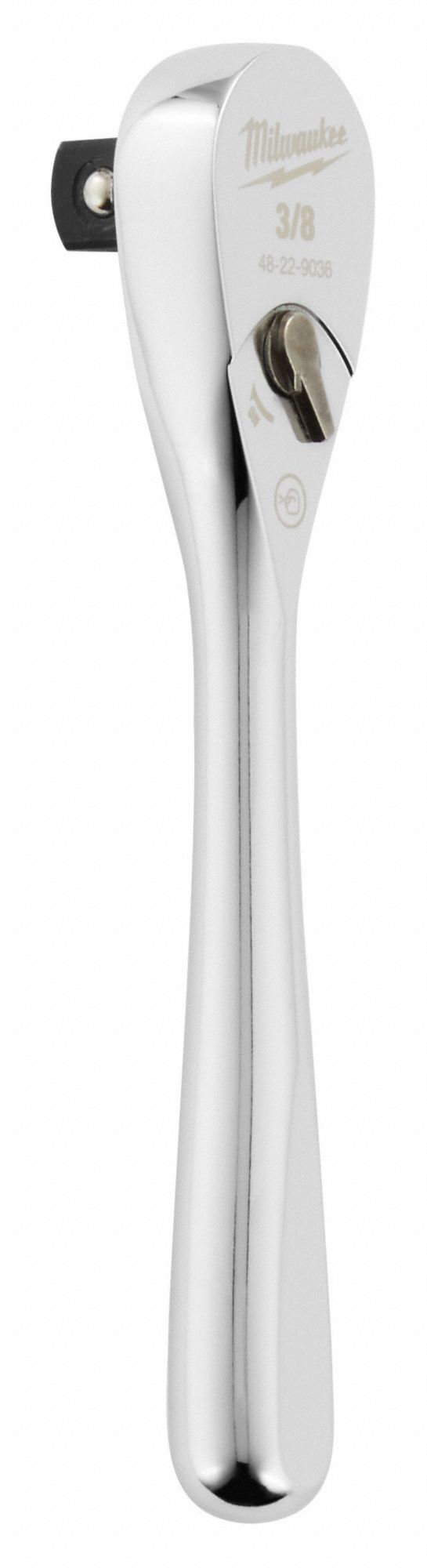 HAND RATCHET,3/8 IN DR.,5 IN L,CHROME