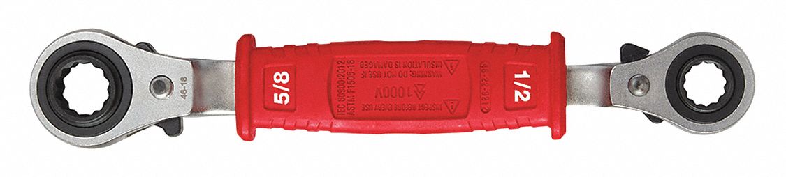 INSULATING BOX WRENCH, FOR GED STEEL, NATURAL, ½ IN/9/16 IN/⅝ IN/¾ IN HEAD SIZE, STANDARD