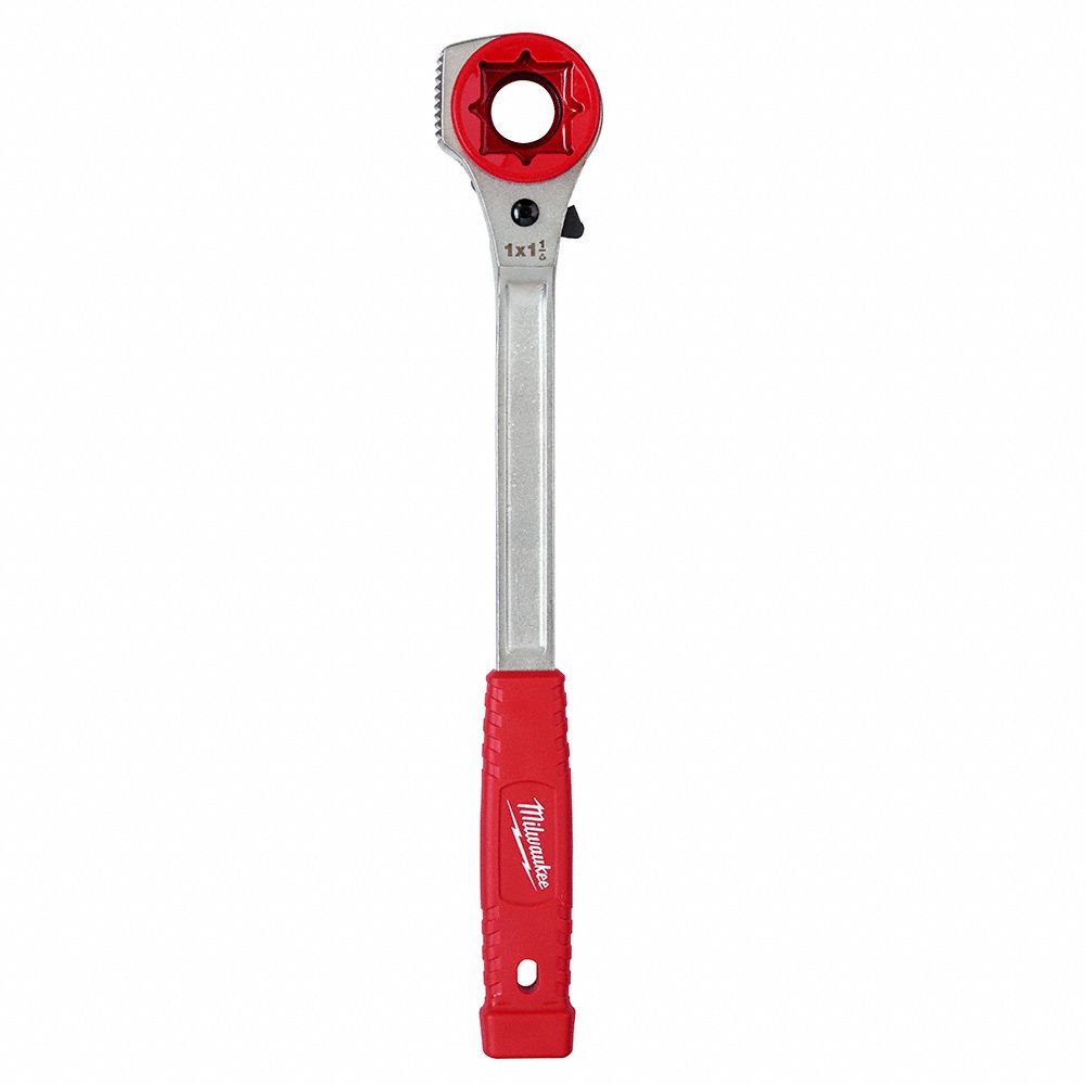 RATCHETING WRENCH, FOR GED STEEL, NATURAL, ¾ IN/1 IN/1⅛ IN HEAD SIZE, STANDARD, STRAIGHT