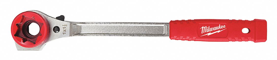 RATCHETING WRENCH, FOR GED STEEL, NATURAL, 3/4 IN/1 IN/1 1/8 IN HEAD SIZE, STANDARD
