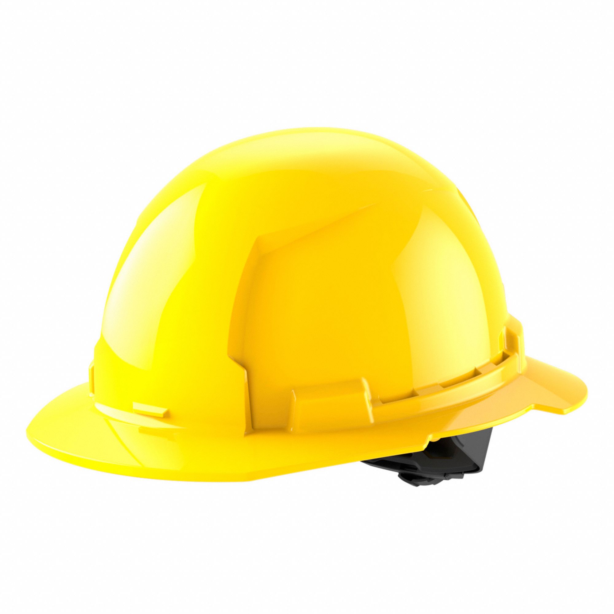 CASQUE DE SÉCURITÉ, CSA, TYPE 1, CLASSE E, PEHD, CLIQUET À 4 POINTS, REBORD COMPLET, JAUNE