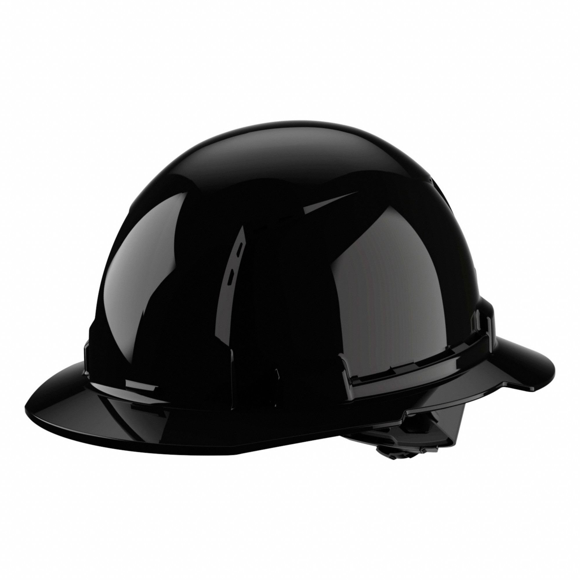 CASQUE DE SÉCURITÉ, CSA, TYPE 1, CLASSE C, PEHD, CLIQUET À 4 POINTS, REBORD COMPLET, NOIR