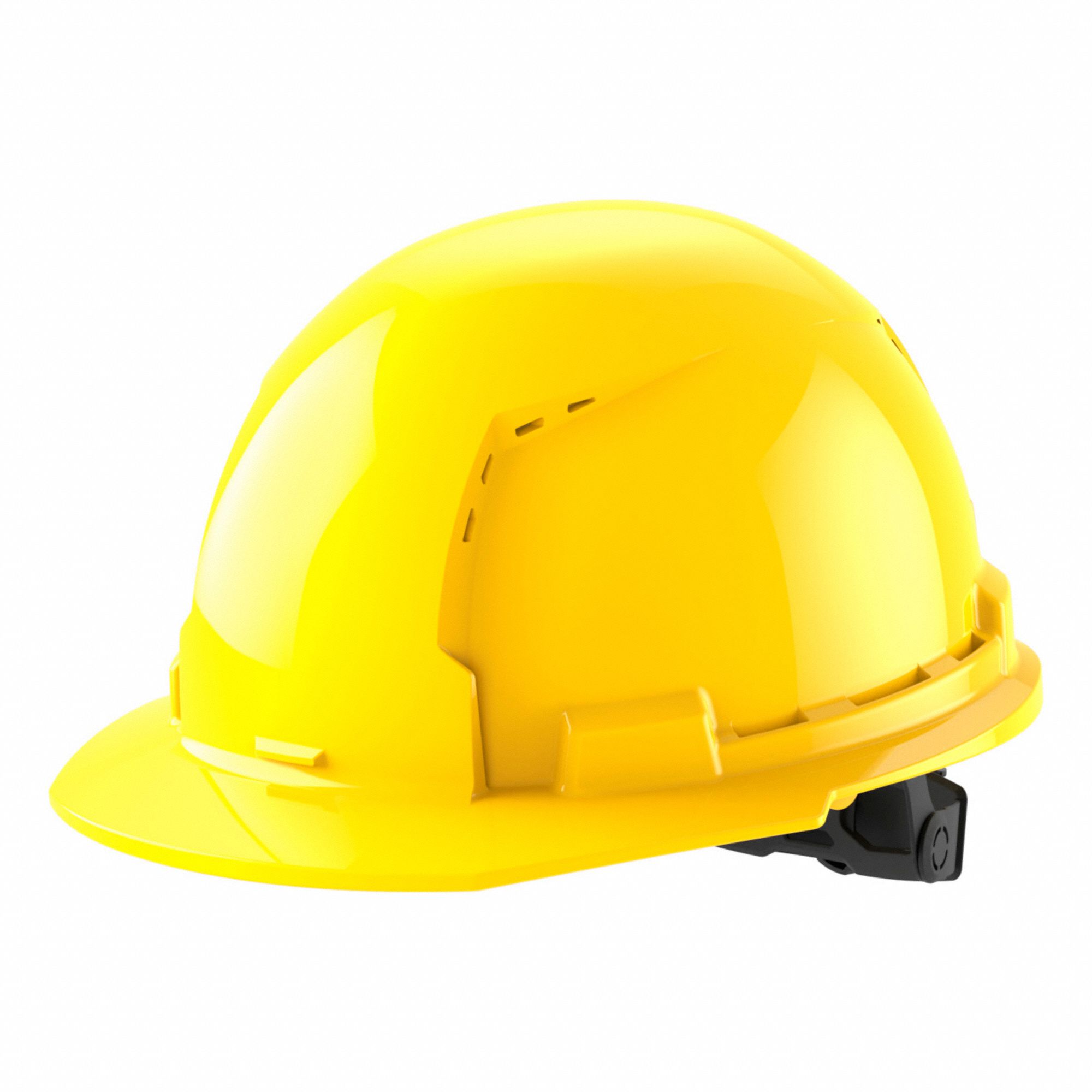 CASQUE DE SÉCURITÉ, CSA, TYPE 1, CLASSE C, PEHD, CLIQUET À 6 POINTS, REBORD AVANT, JAUNE