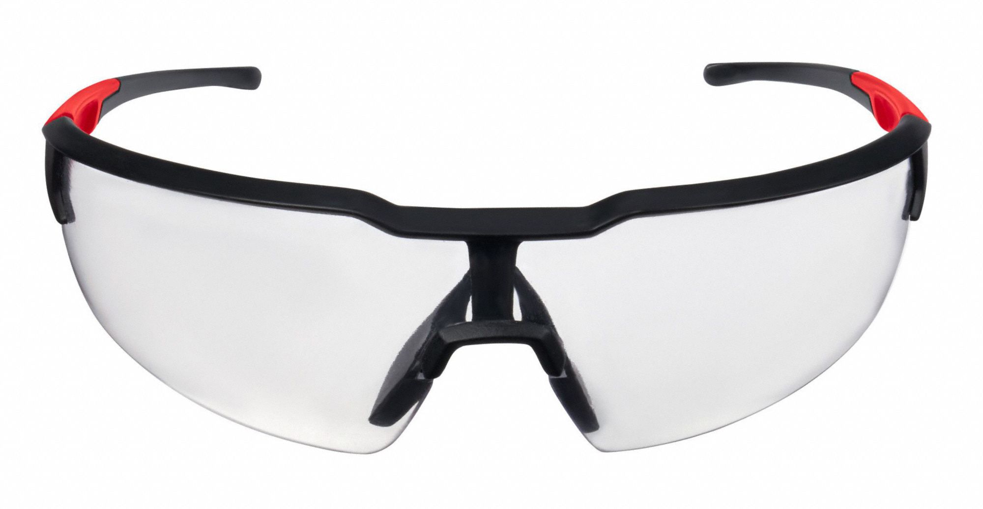 LUNETTES DE SÉCURITÉ, PLASTIQUE/POLYCARBONATE, ANTIBUÉE, REVÊTEMENT DUR, NOIR/ROUGE/TRNSP, CSA, M, UNISEXE