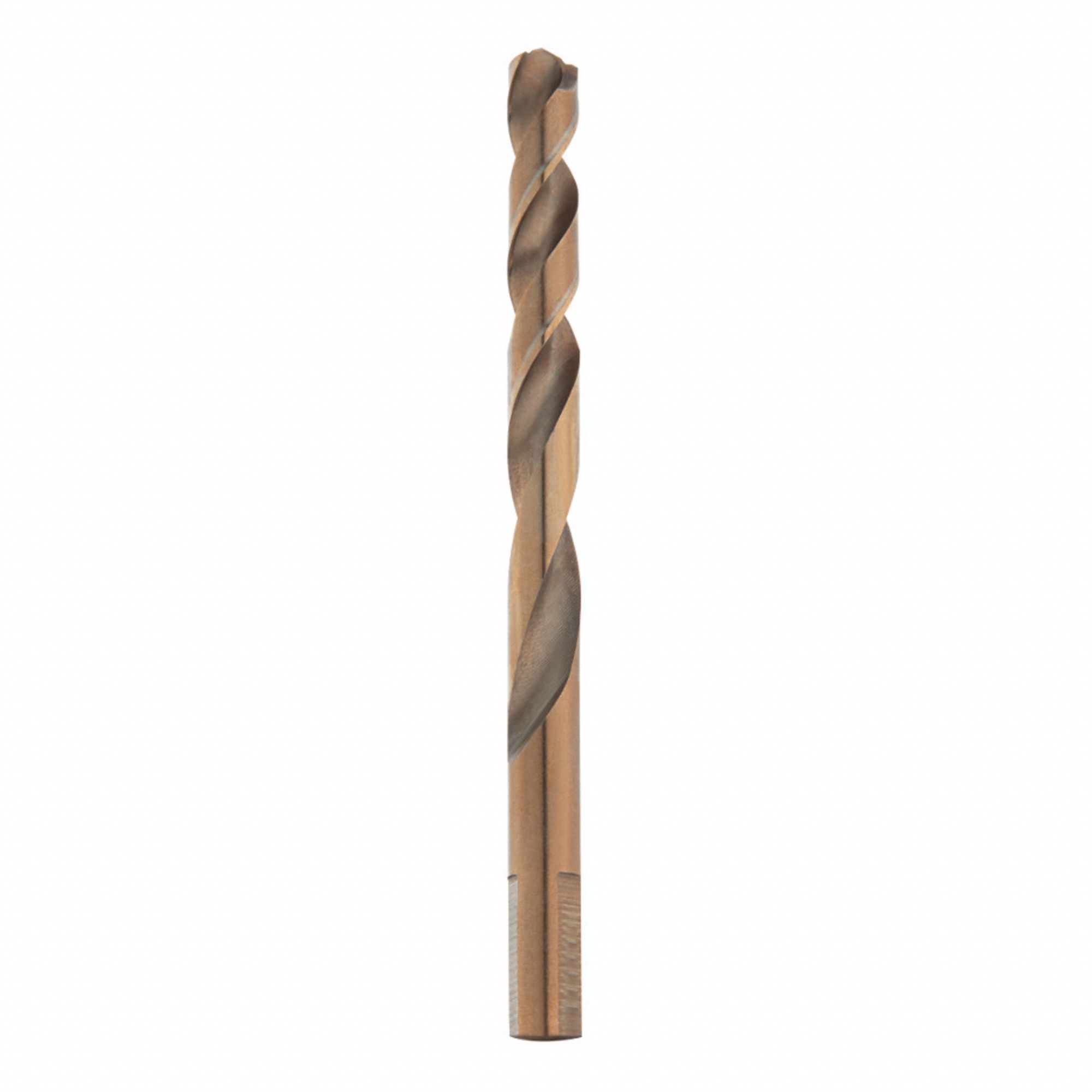 DRILL BIT, 4 IN LENGTH, 3/8 IN SHANK DIAMETER, 1/4 IN, ROUND SHANK