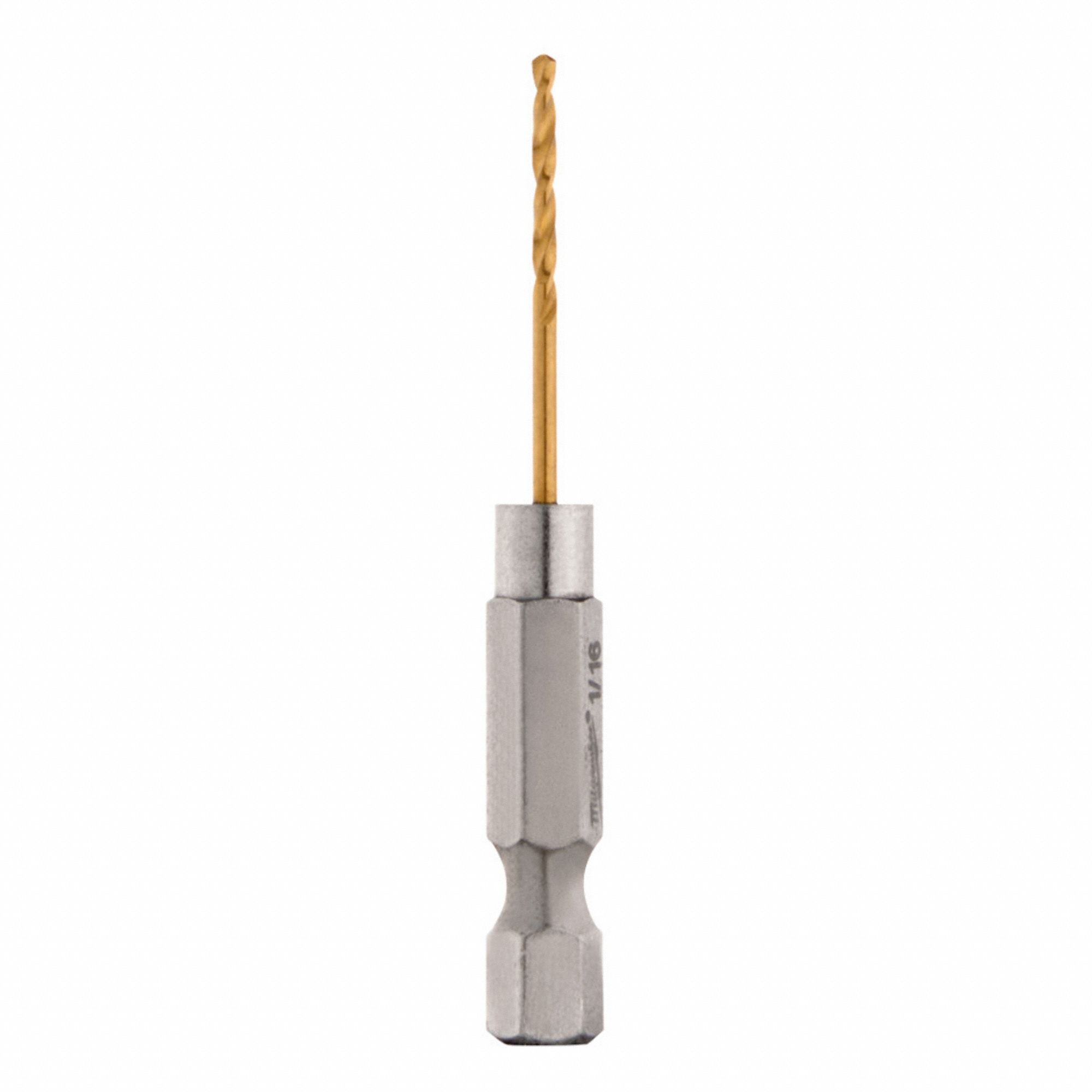 FORET À TIGE HEXAGONALE, DROIT, TITANE, 1/16 PO, 135 ° , 35 , ACIER RAPIDE, TIGE HEXAGONALE, 2¼ PO LONG