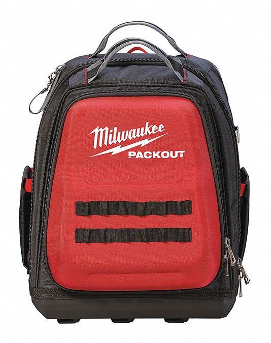 PACKOUT BACKPACK, 48 POCKETS, RED, 15 X 20 X 11 1/2 IN, BALLISTIC, POLYESTER