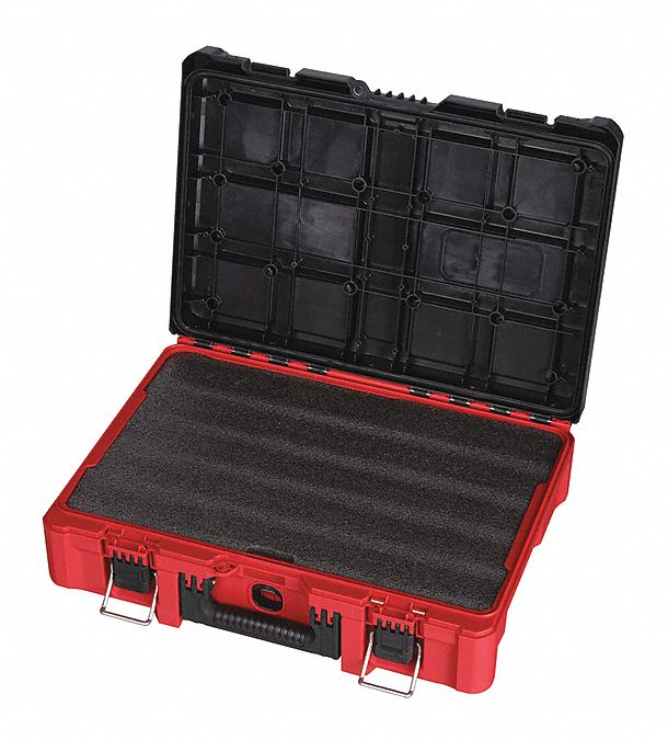 TOOL CASE, FOR PACKOUT COMPONENTS, WITH FOAM INSERT, RED, 20 19/32 IN L, PLASTIC