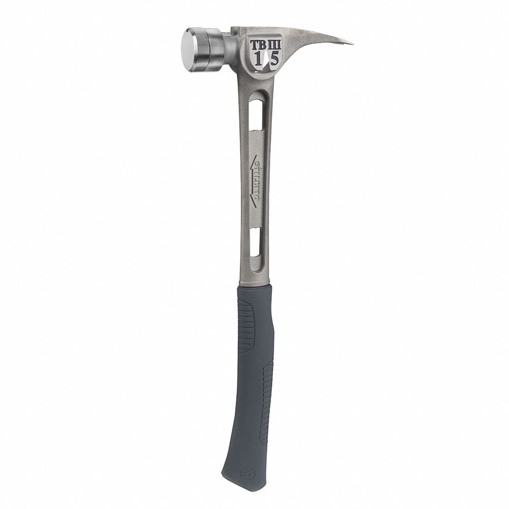 HAMMER, FRAMING, ANTI-ROTATIONAL, SMOOTH FACE, GREY, 18 IN X 1 1/2 IN, 15 OZ, TITANIUM