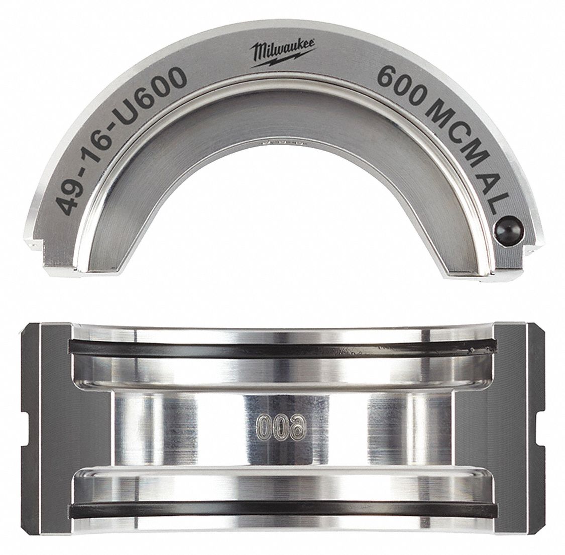 TYPE U CRIMPING DIE FOR ALUMINUM CRIMPING, MAX FORCE 6 TON, CAP 600 KCMIL, BLACK