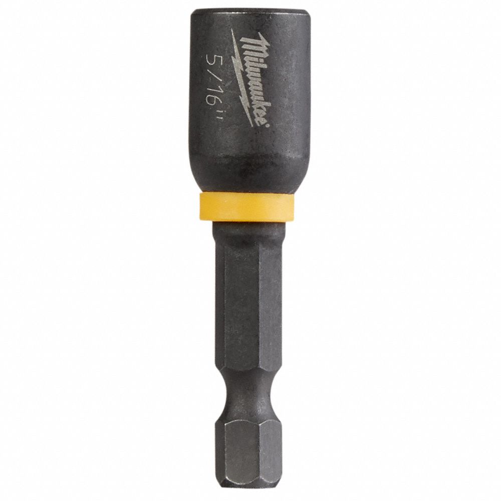 Nutsetter: Nut Driver Set, Imperial, 5/16 in Fastening Size, Hex, 1/4 in Shank Size, 10 PK