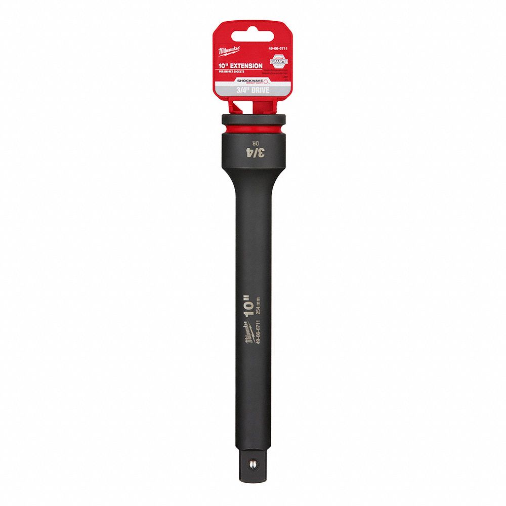 IMPACT SCKT EXTN,3/4IN DR,10IN L,1PC,BLK