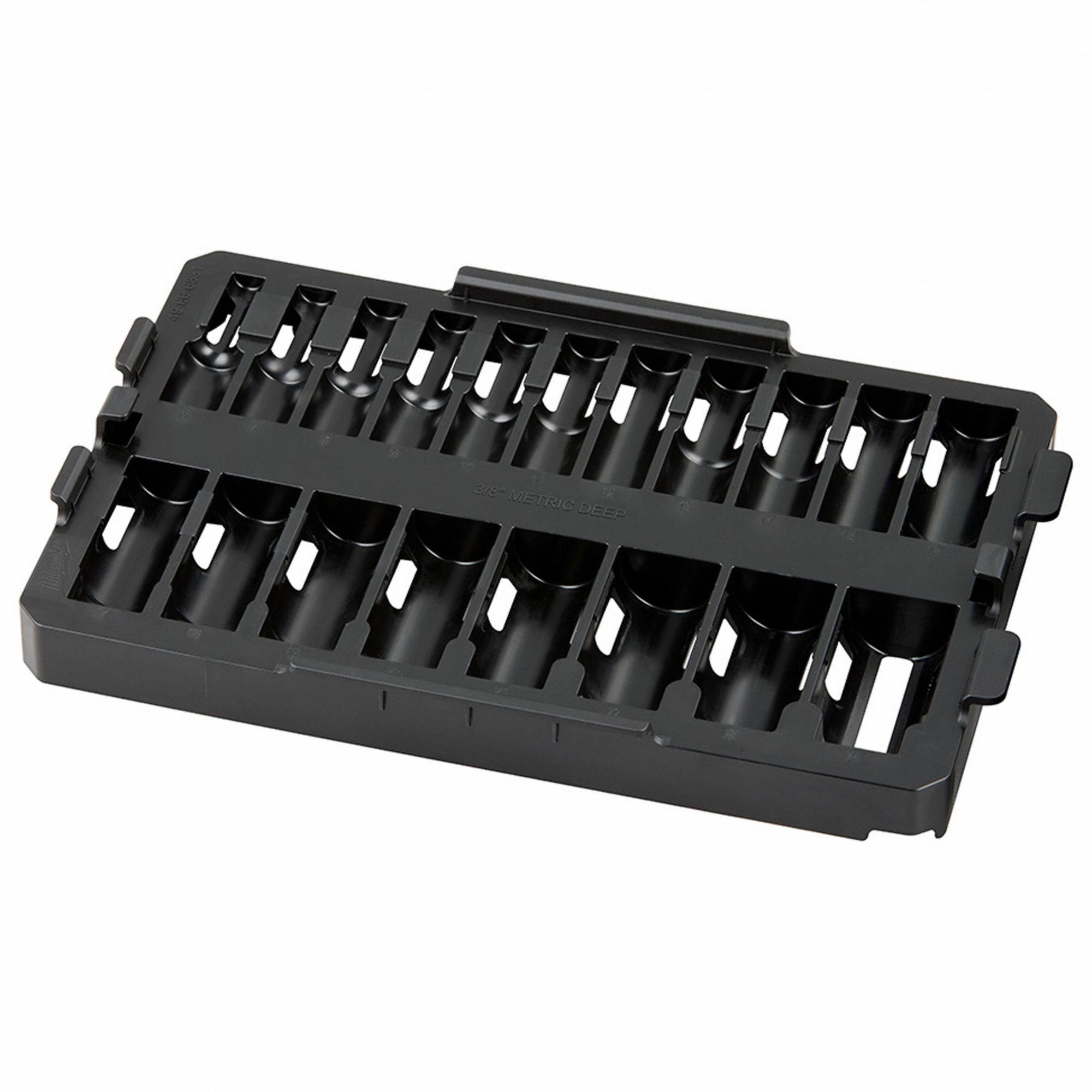 IMPACT SOCKET TRAY,3/8 IN,19 PIECES