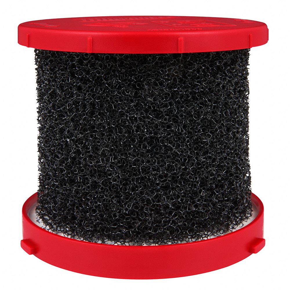 VACUUM FILTER,4-39/64 IN L,FOAM