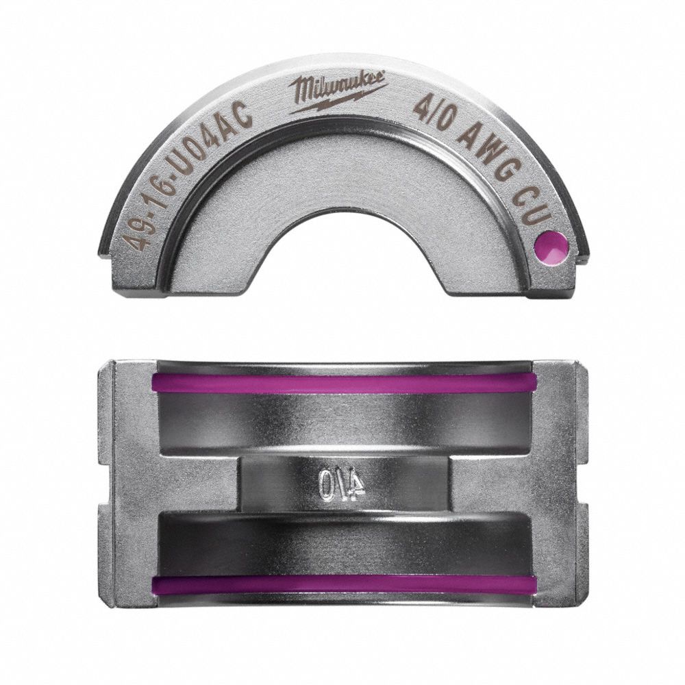 UPPER AND LOWER CRIMPING DIE, 4/0 AWG, U STYLE DIES, FOR USE WITH 2679-20/49-16-U000