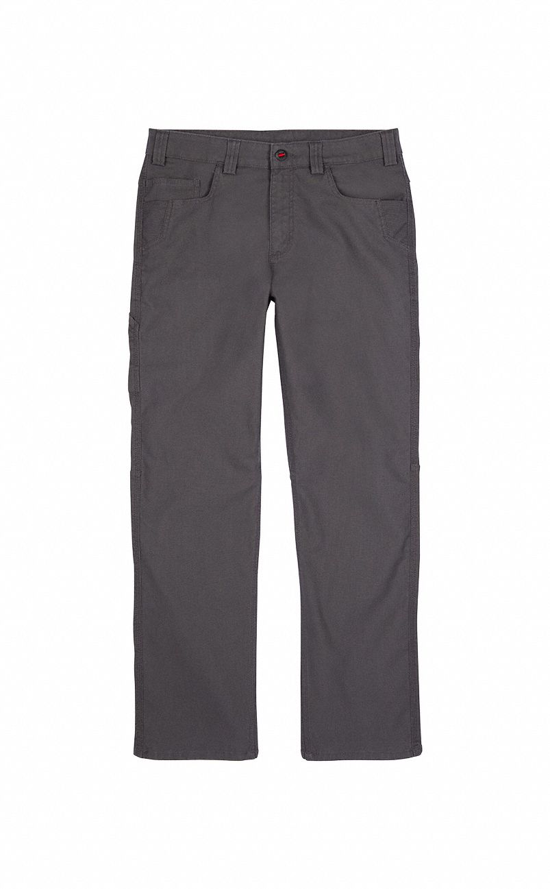 Men's 38 in. x 30 in. Gray Cotton/Polyester/Spandex Flex Work Pants with 6  Pockets