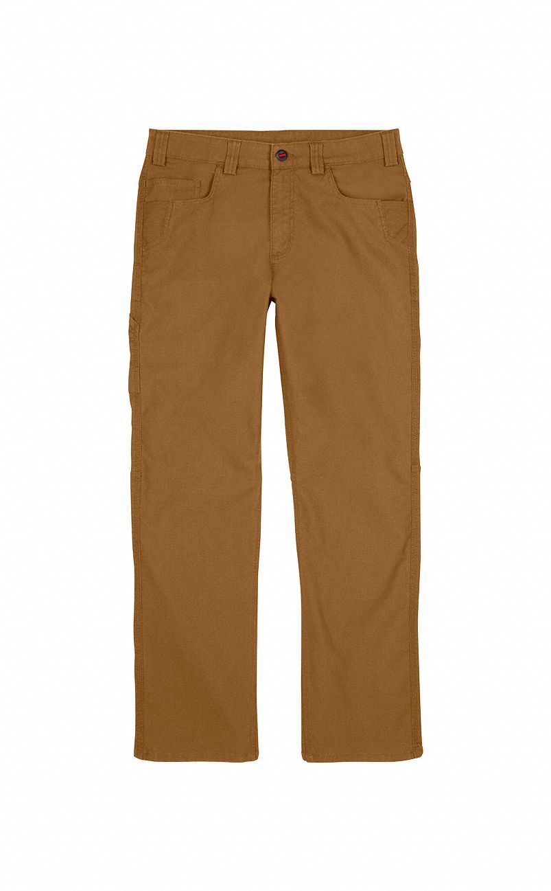 MEN'S 701 WORK PANTS, BROWN, 40 X 30 IN, REG FIT, HEAVY-DUTY, FLEX,  COTTON/POLY/SPANDEX