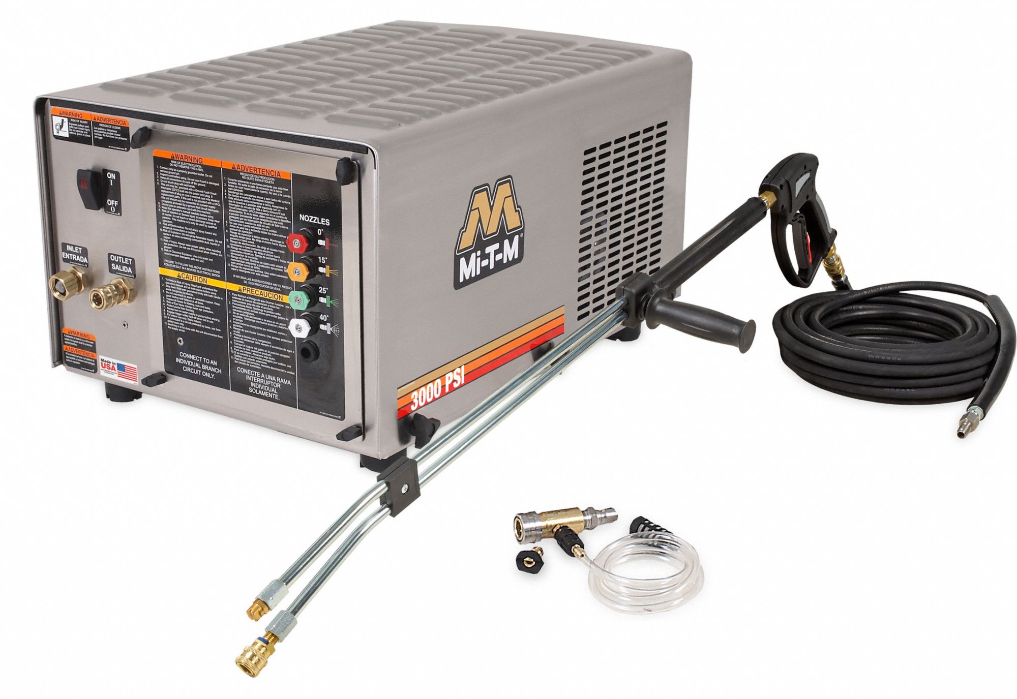 MI-T-M GH-1502-LM10 Heated Pressure Washer 2hp 1500psi 1.8gpm 120v