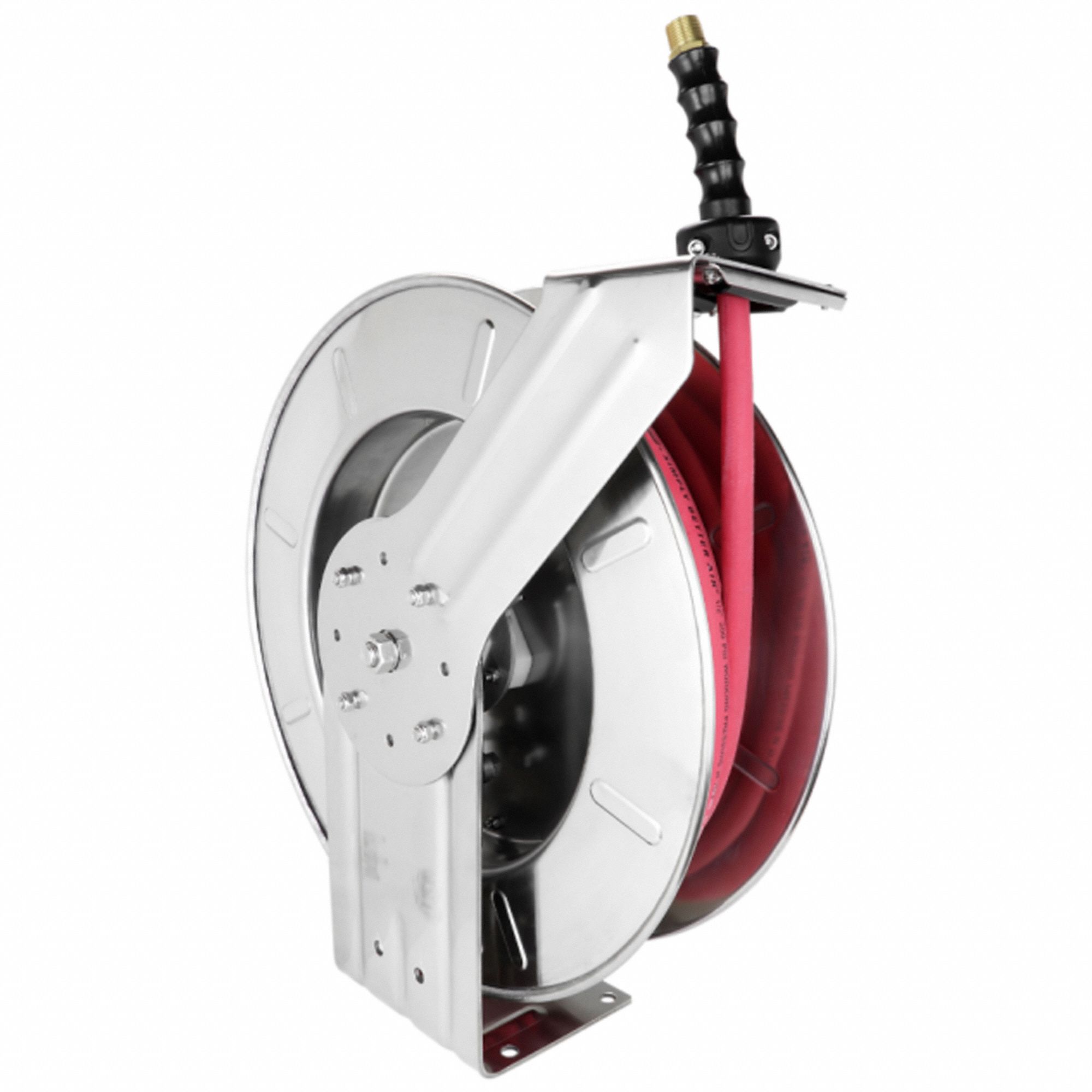 HOSE REEL WITH HOSE, -50 °  F TO 190 °  F, EPDM, 35 FT L, RED, 300 PSI AT 70 F, ¼ IN OD, ¼ IN ID, ¼ IN FITTINGS
