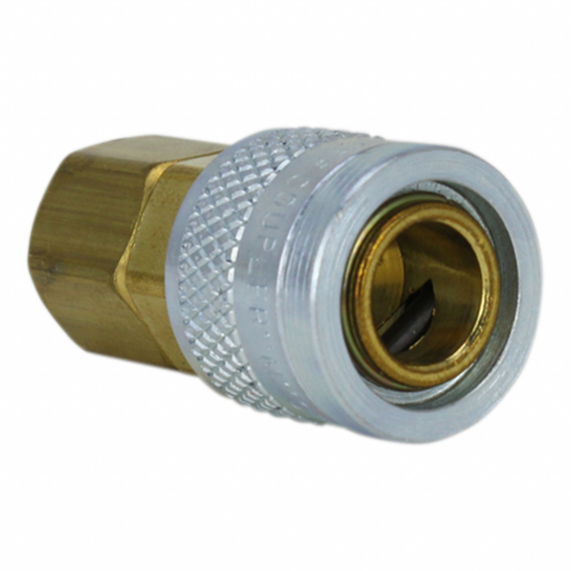 COUPLING, 1/4 IN THREAD, 250 °  F, BRASS, 1.96 IN L, 300 PSI AT 70 °  F, NPT CONNECTION