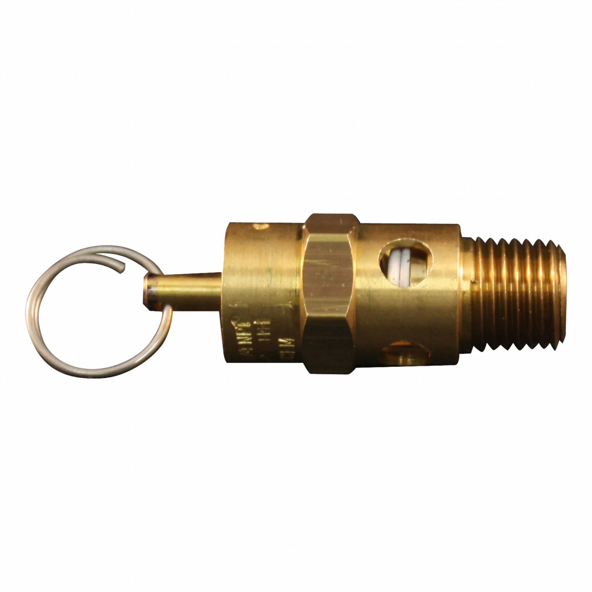 SOUPAPE SÉCURITÉ P/ PISTOLET AIR COMPRIME, 150LB/PO2 ENTRÉE 1/4PO MNPT