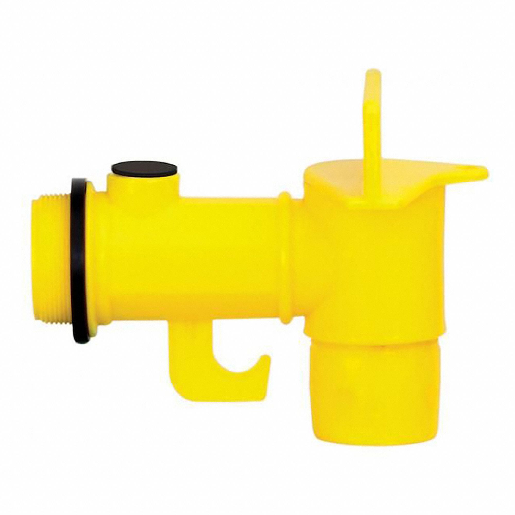 DRUM FAUCET,POLYETHYLENE,YELLOW,2 IN