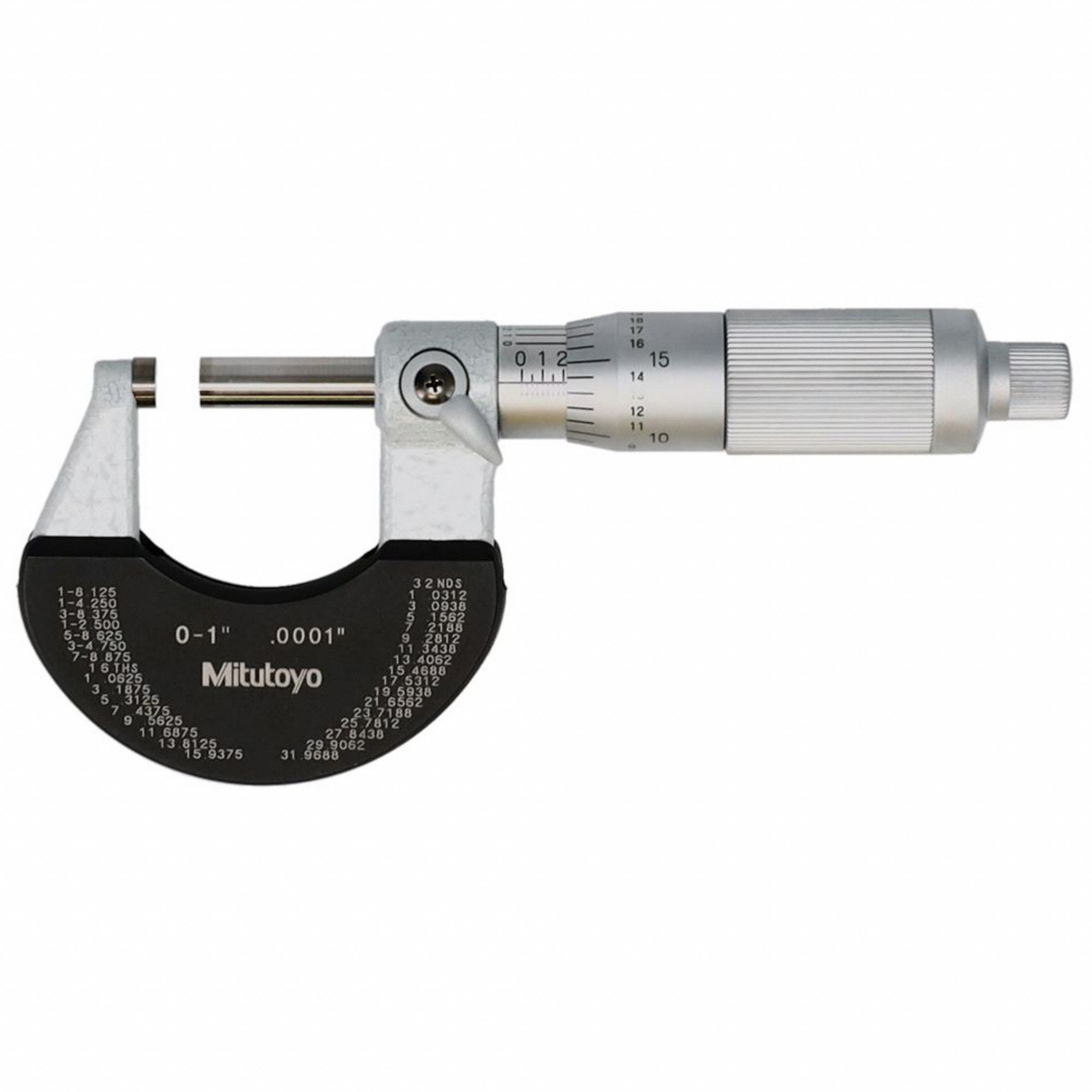 MICROMÈTRE EXTÉRIEUR, ENCLUME CARBURE, PRÉCISION +/- 0,0001 PO
