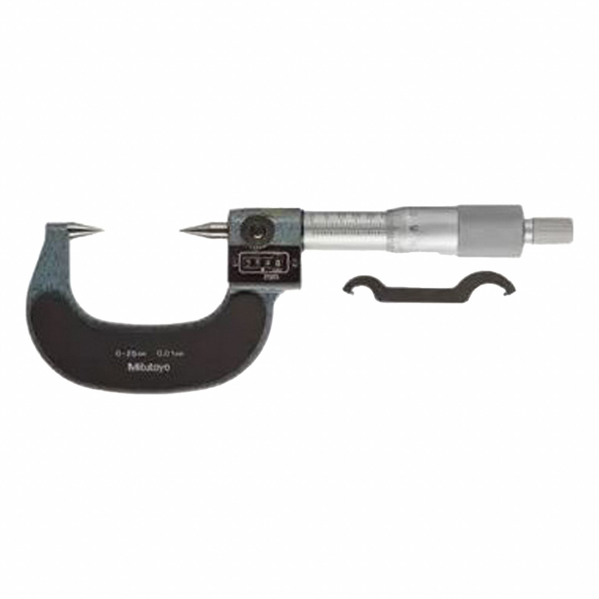 POINT MICROMETER, 0 TO 25 MM/.01MM, WITH DC